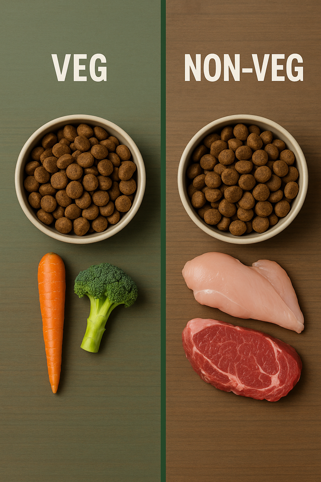 🥦🍗 What to Serve My Dogs — Veg or Non-Veg?